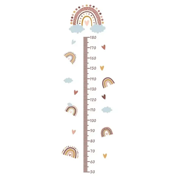 Grote muur- of deur stickerset Rainbow meetlint