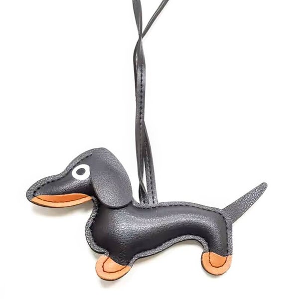 Teckel sleutelhanger zwart