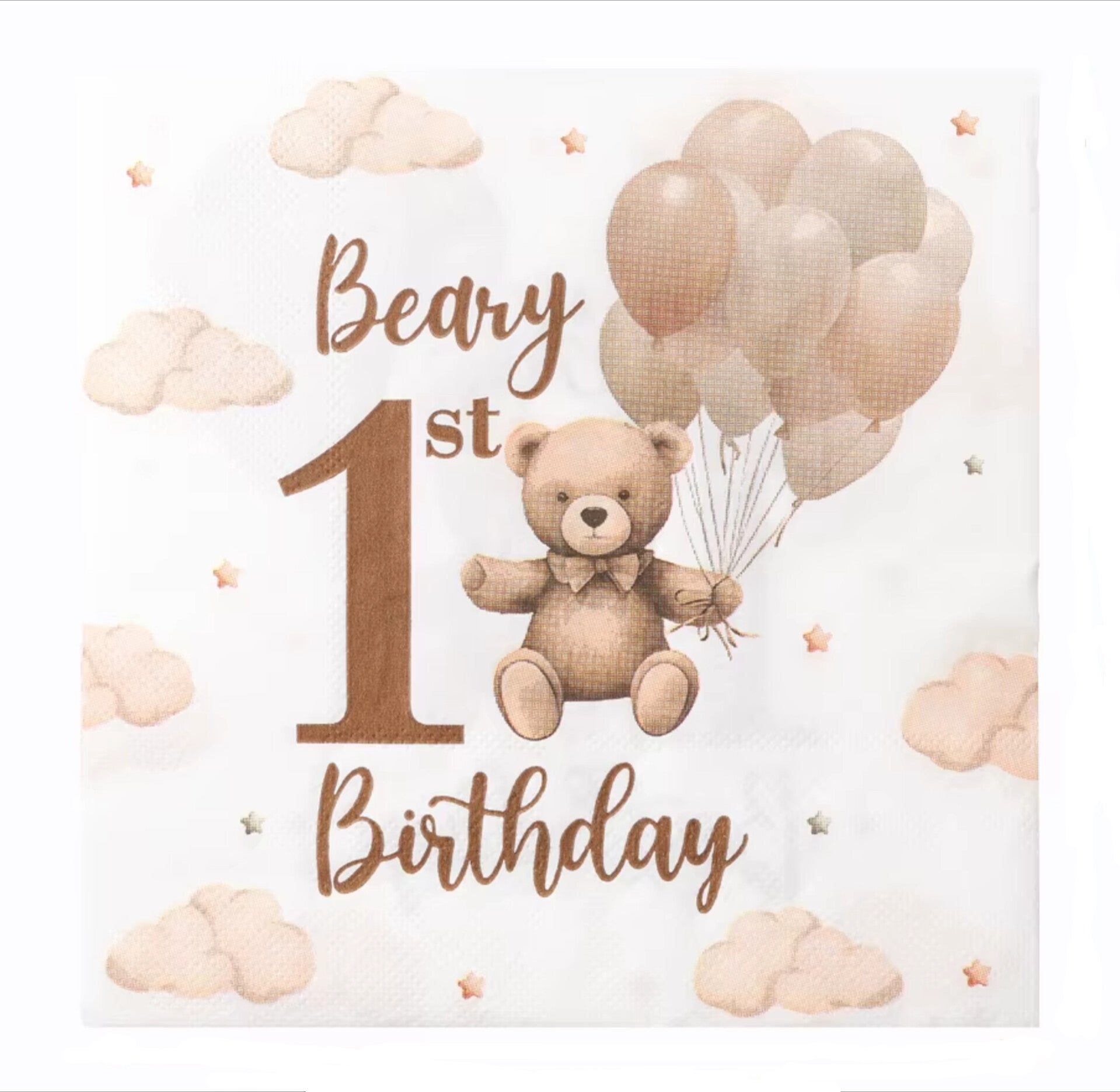 Eerste verjaardag servetten Sweet Bear