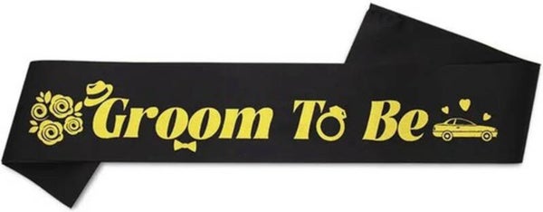 Sjerp Groom to Be zwart met gouden letters