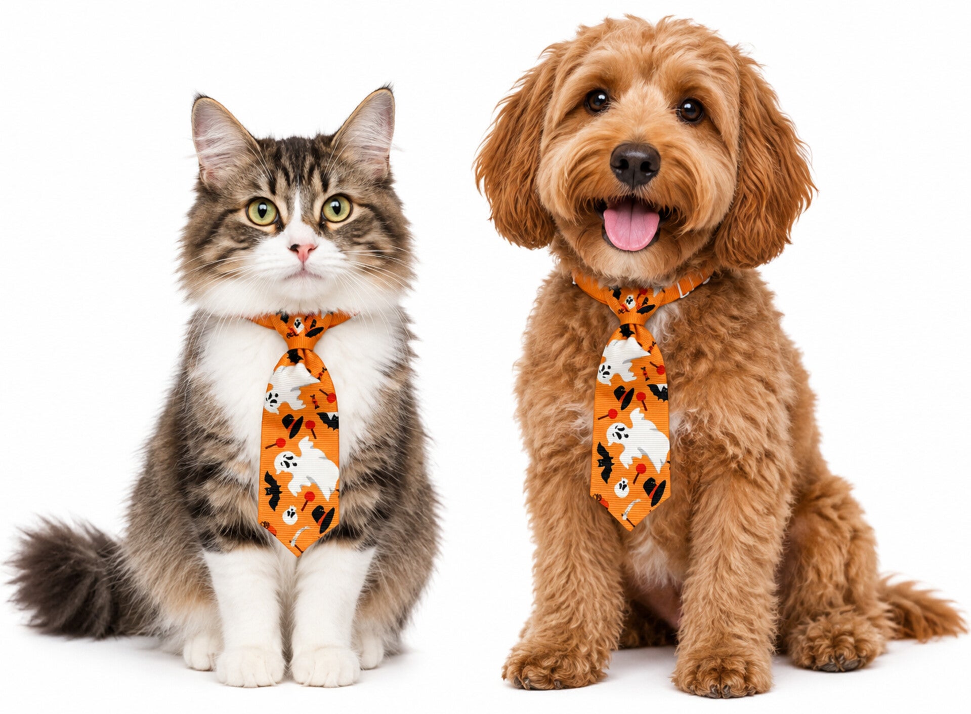 Honden of katten stropdas voor Halloween Witch oranje