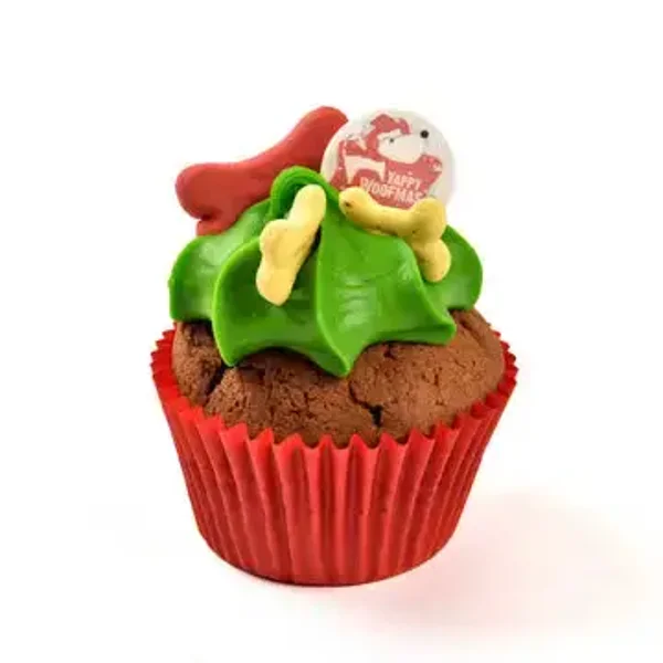 Honden kerst cupcake