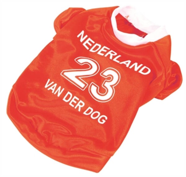 Honden voetbal shirt Van der Dog Oranje