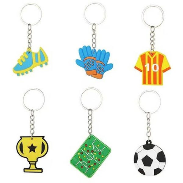 Mix van voetbal sleutelhangers