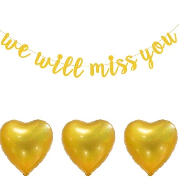 We Will Miss You slinger met 3 grote harten goud