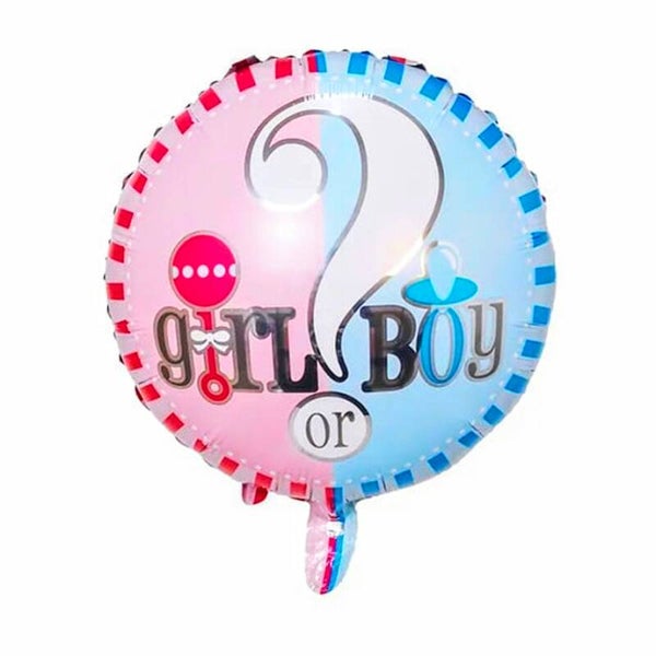 Ronde gender reveal folie ballon Boy or Girl