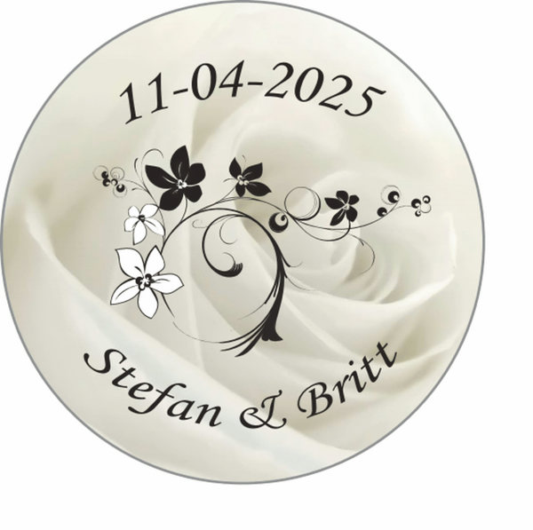 Button of (kleding)magneet Elegant Ornamant met of zonder eigen tekst