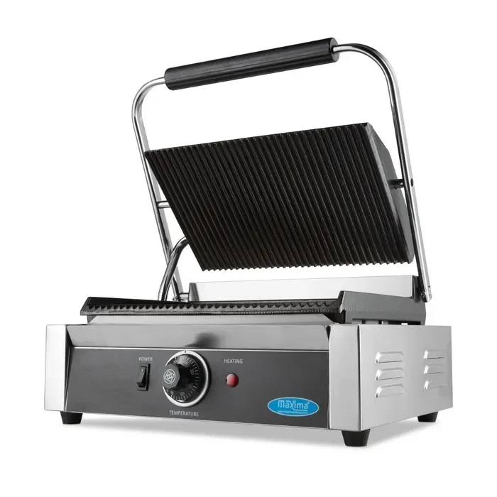 Grill contact - rainuré - plaque de gril simple - 33,5 cm tarif TTC