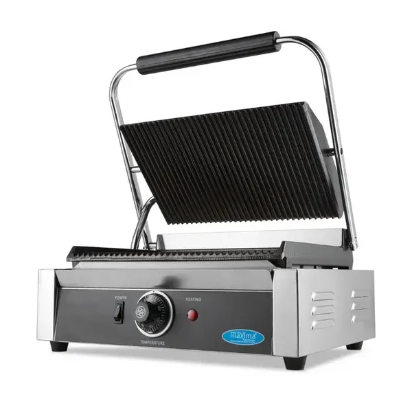 Grill contact - rainuré - plaque de gril simple - 33,5 cm tarif TTC