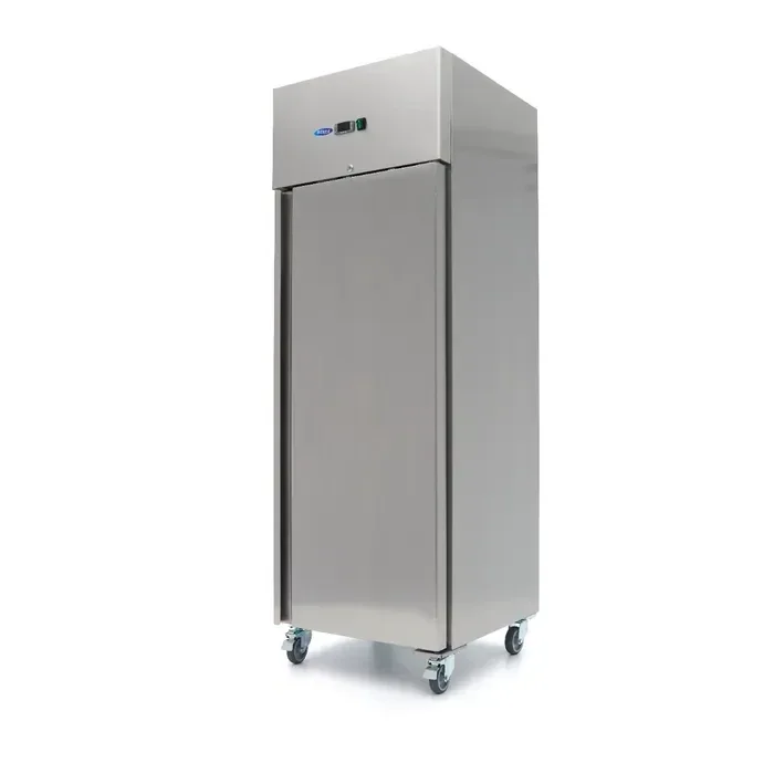 Armoire 1 porte positive - 400 L - 3 étagères réglables (1/1 GN) - acier inoxydable - sur roulettes tarif TTC