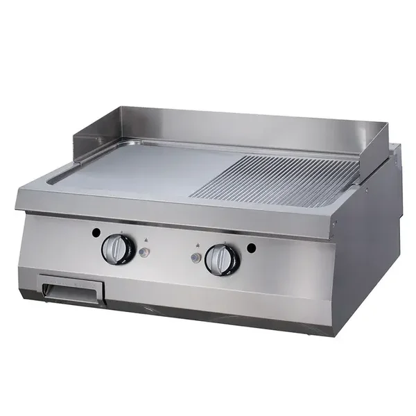 Grill - demi-rainuré - unité double - profondeur 90 cm - gaz tarif TTC