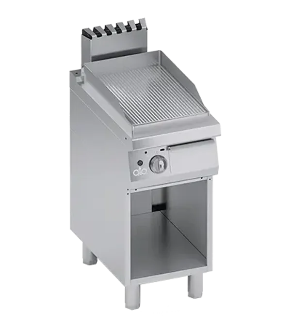 GRILLADE GAZ NERVURÉE + BAIE OUVERTE -400