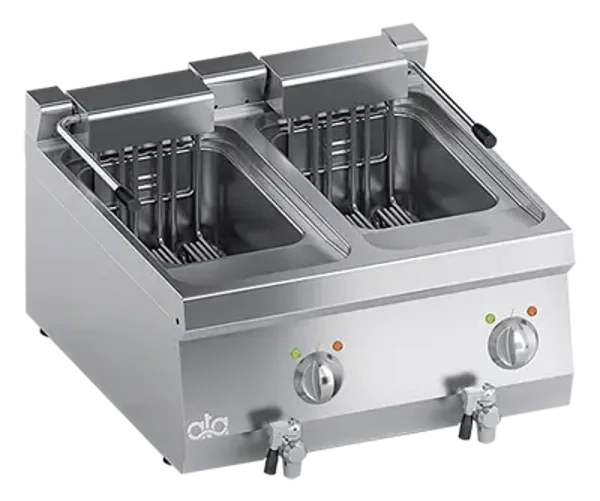 FRITEUSE ELECTRIQUE - 2 CUVES - 11 + 11 lt.