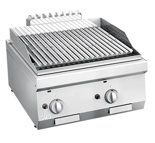 Grill double a pierre volcanique pour viande gaz a poser