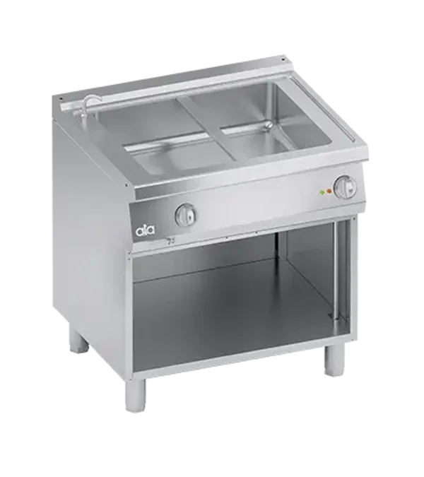 BAIN-MARIE ELECTRIQUE 2/1 GN + BAIE OUVERTE