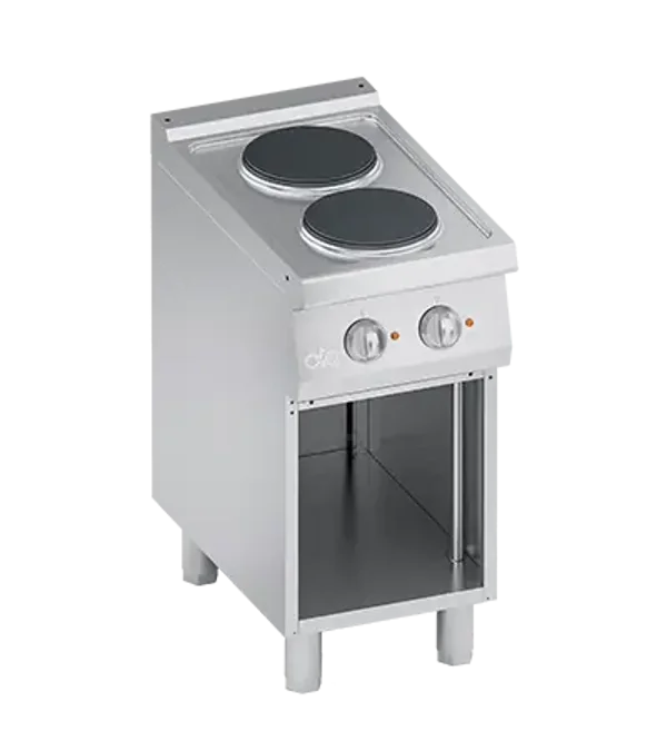 FOURNEAU ELECTRIQUE 2 PLAQUES + BAIE OUVERTE