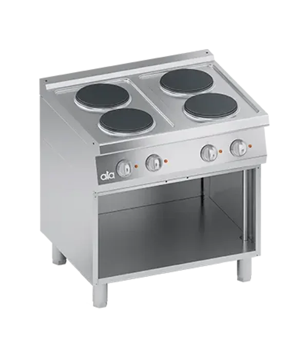 FOURNEAU ELECTRIQUE 4 PLAQUES + BAIE OUVERTE