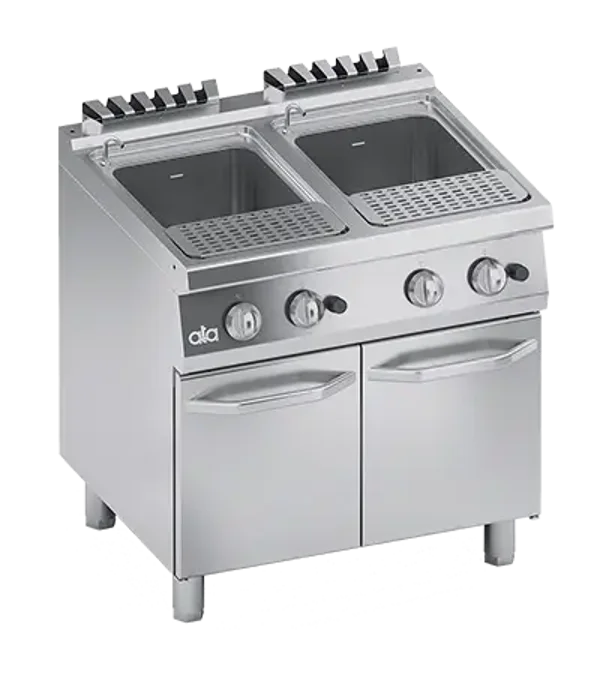 CUISEUR A PATE GAZ - 2 CUVES 26 + 26 LT