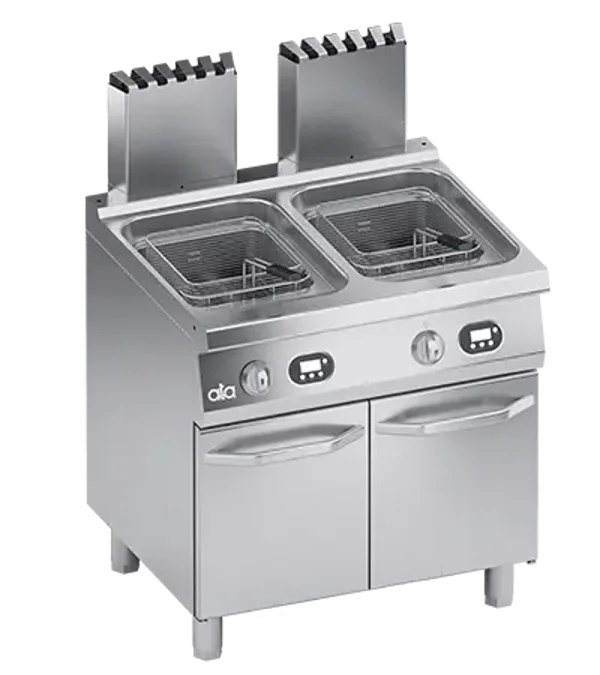 FRITEUSE A GAZ 15 + 15 LT. COMMANDES ELECTRONIQUES