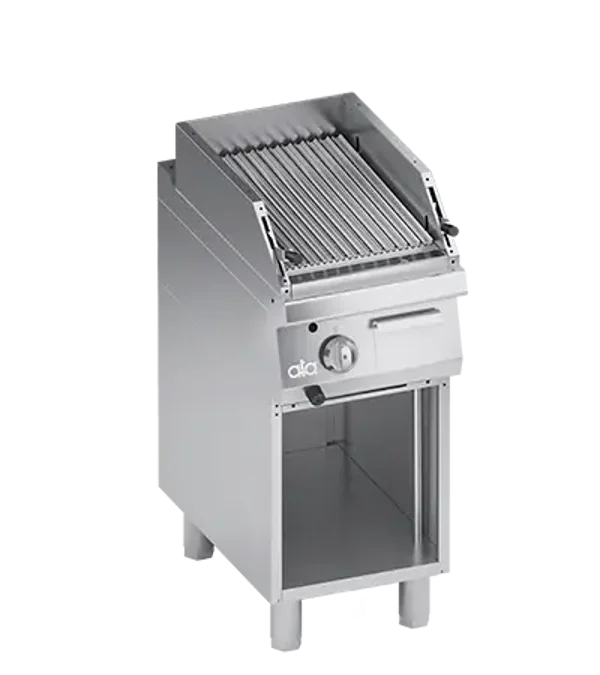 GRILL PIERRE VOLCANIQUE A GAZ POUR VIANDE + BAIE OUVERTE 400