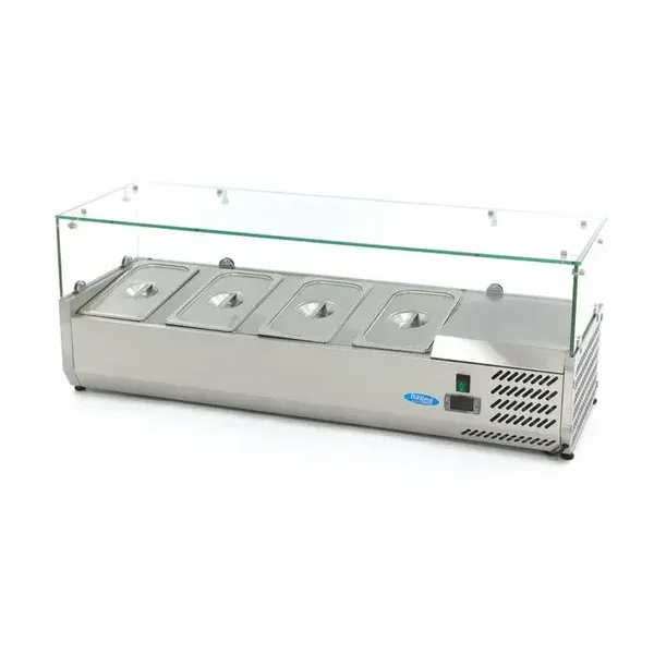 Vitrine de préparation de comptoir - 120 cm - s'adapte à 4 x 1/3 GN tarif TTC