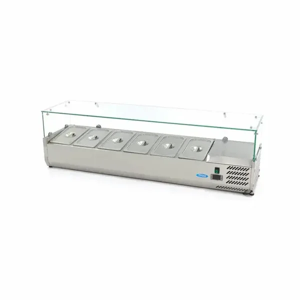 Vitrine de préparation de comptoir - 150 cm - s'adapte à 6 x 1/3 GN tarif TTC