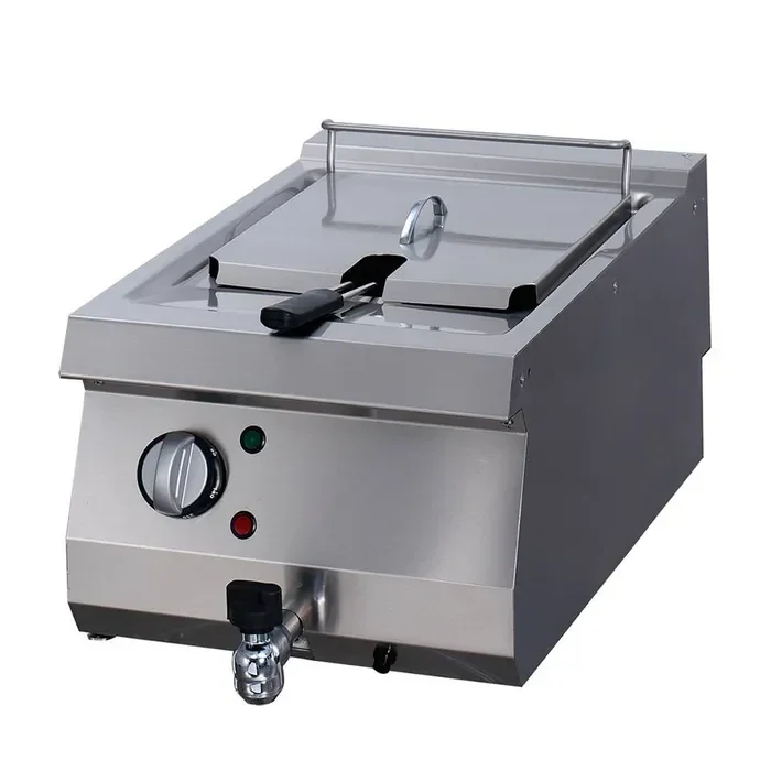 friteuse - 1 x 12 L - unité simple - profondeur 70 cm - avec robinet de vidange 400V tarif TTC