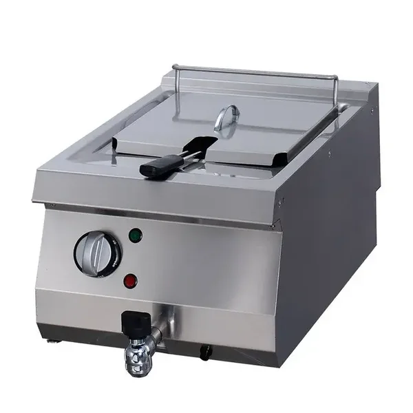 friteuse - 1 x 12 L - unité simple - profondeur 70 cm - avec robinet de vidange - électrique tarif TTC