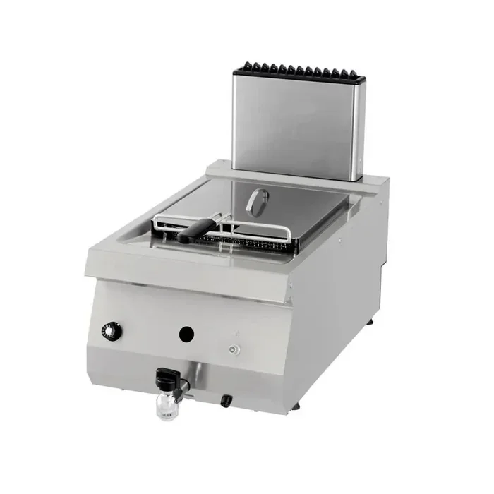 friteuse - 1 x 12 L - unité simple - profondeur 70 cm - avec robinet de vidange - gaz tarif TTC