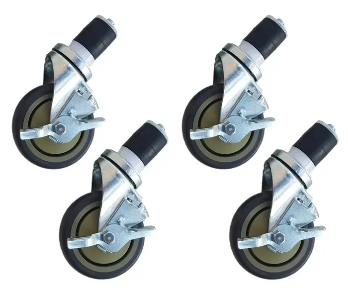 Roues de la table de travail 4 pcs - 2 avec freins - 4 inch / 10.2 cm tarif TTC