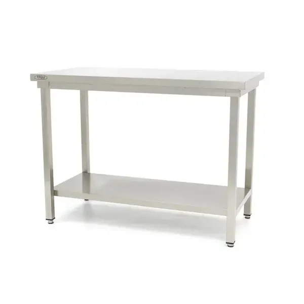 Table en acier inoxydable - 60 x 60 cm - hauteur réglable - avec étagère de rangement tarif TTC à partir de