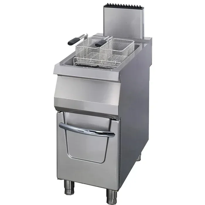Friteuse - 1 x 22 L - unité simple - profondeur 90 cm - avec robinet de vidange - gaz tarif TTC
