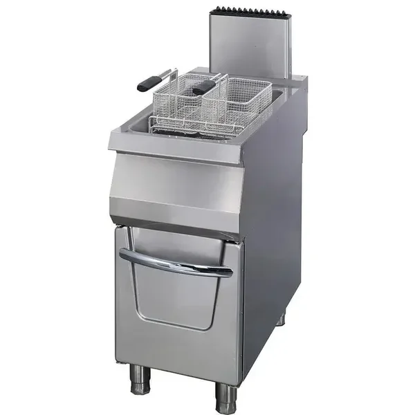 Friteuse - 1 x 22 L - unité simple - profondeur 90 cm - avec robinet de vidange - gaz tarif TTC
