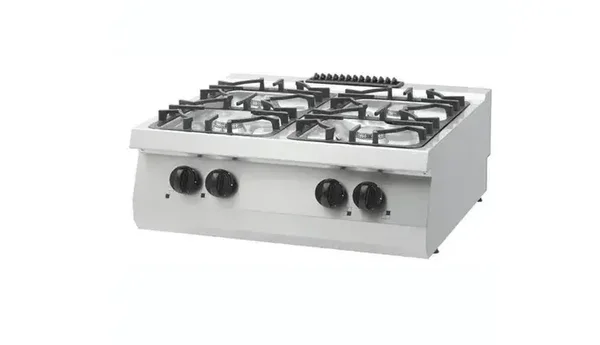 4 brûleurs - unité double - profondeur 70 cm - 30 kW - gaz tarif TTC
