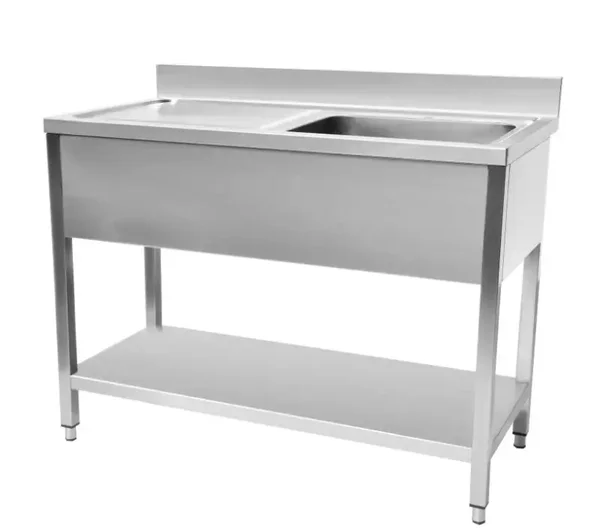 plonge 1 bac a droite + Égouttoir gamme 600x1000x950