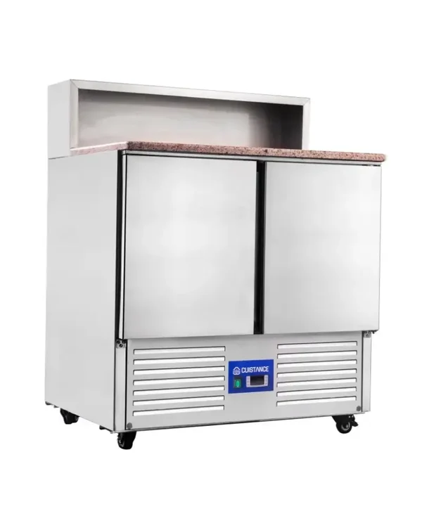 Saladette réfrigérée 2 portes Plan de travail en granit