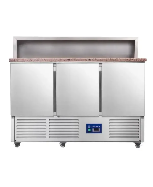 Saladette réfrigérée 3 portes Plan de travail en granit