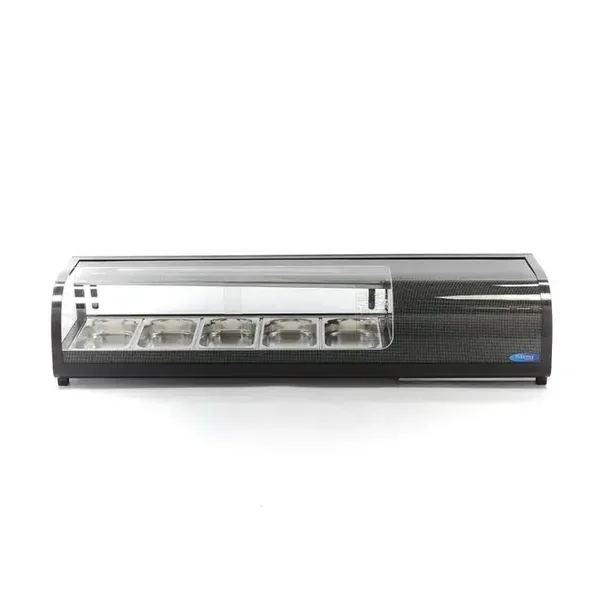 Présentoir de sushis et de tapas - 52 L - incl 5 x 1/3 GN - modèle de table tarif TTC