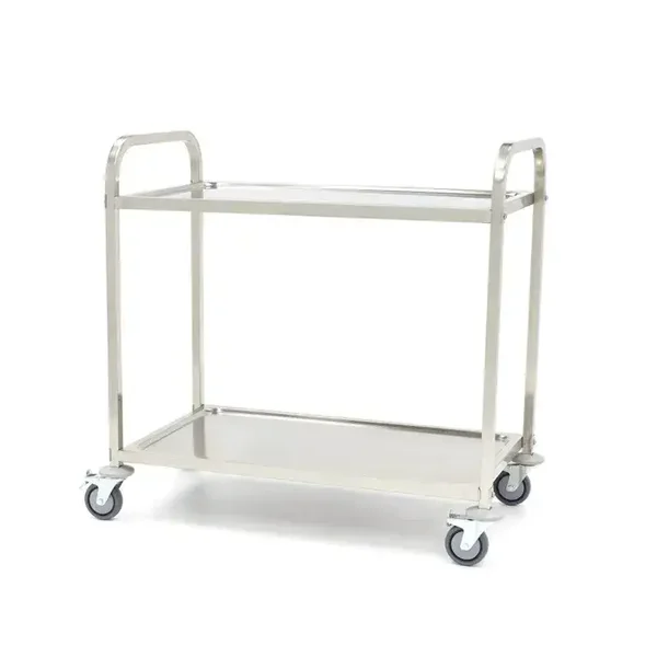 Chariot en acier inoxydable - 2 étagères tarif TTC