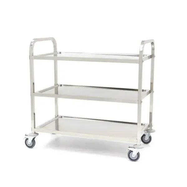 Chariot en acier inoxydable - 3 étagères tarif TTC