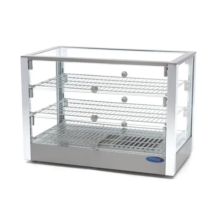 Vitrine chaude - 115 L - 70 cm - 3 étagères tarif TTC