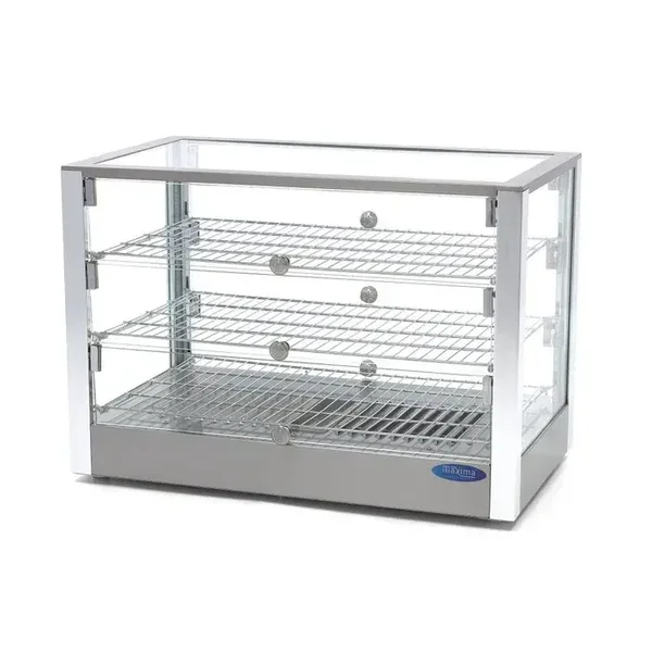 Vitrine chaude - 115 L - 70 cm - 3 étagères tarif TTC