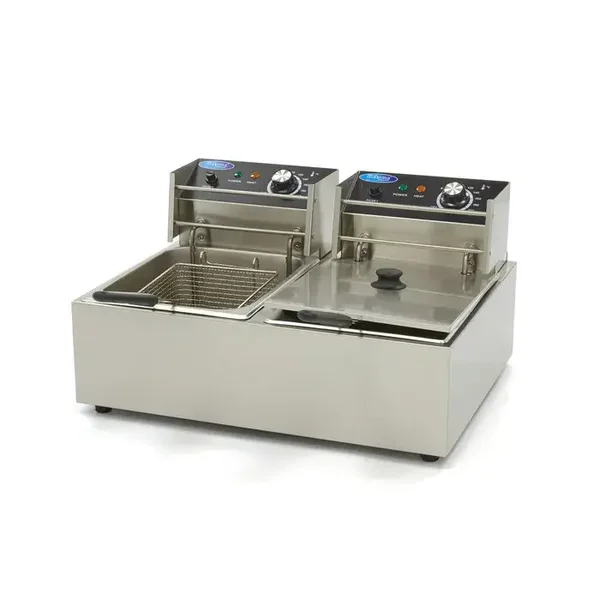 Friteuse - 2 x 6 L - 2 paniers - jusqu'à 2,4 kg de frites tarif TTC