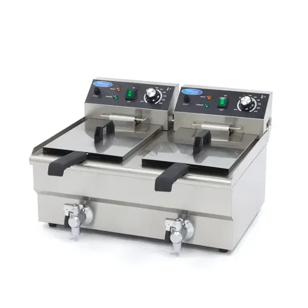 Friteuse - 2 x 16 L - 2 paniers - avec robinet de vidange tarif TTC