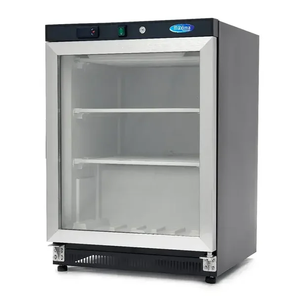 Armoire 1 porte négative 200 L - noir - avec porte en verre tarif TTC