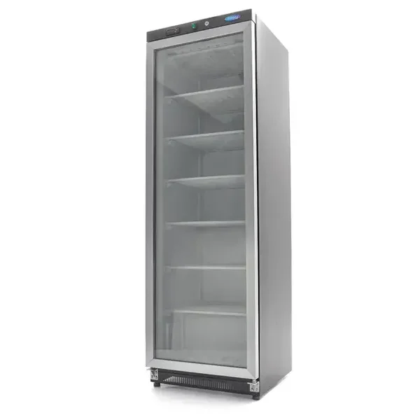 Armoire 1 porte négative 400 L - noir - avec porte en verre tarif TTC