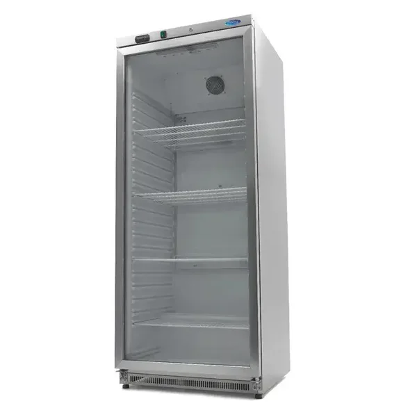 Armoire 1 porte positive- 600 L - acier inoxydable - avec porte en verre tarif TTC