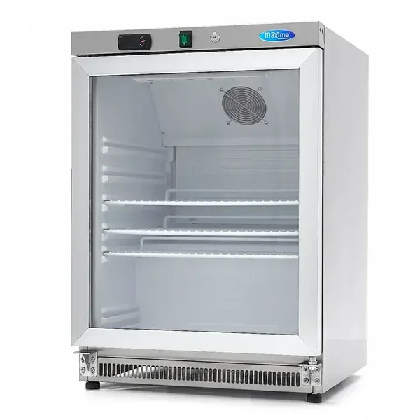 Armoire 1 porte positive- 200 L - acier inoxydable - avec porte en verre tarif TTC