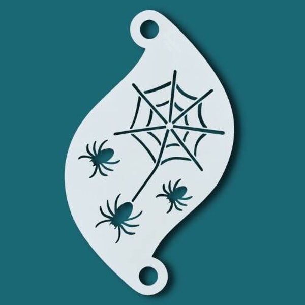 Superstar face paint stencil scary spider