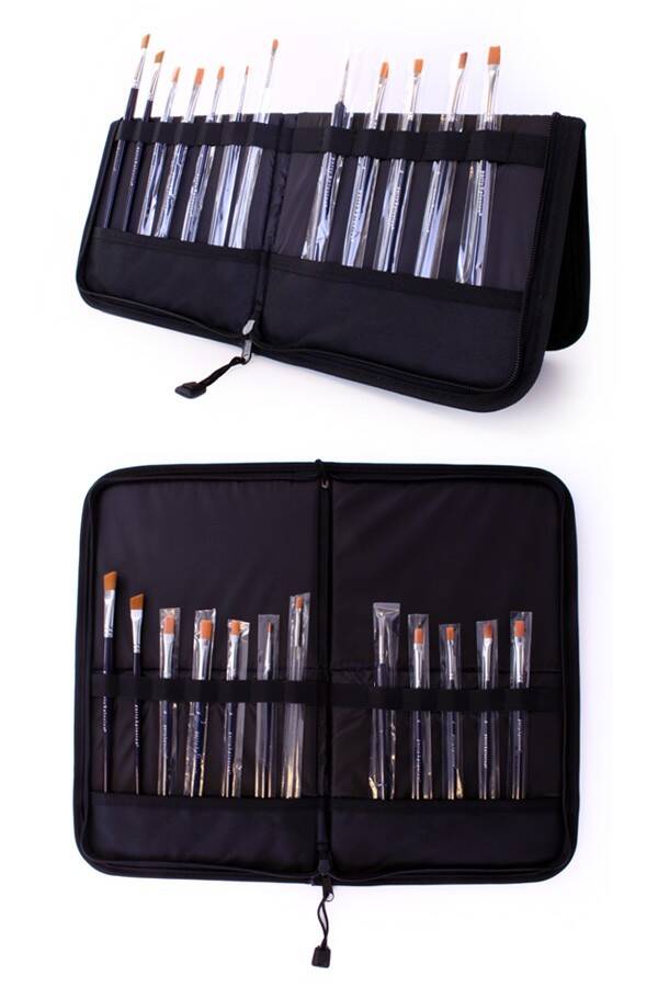Penselen etui (folding brush bag 44x37cm) borstels niet inbegrepen
